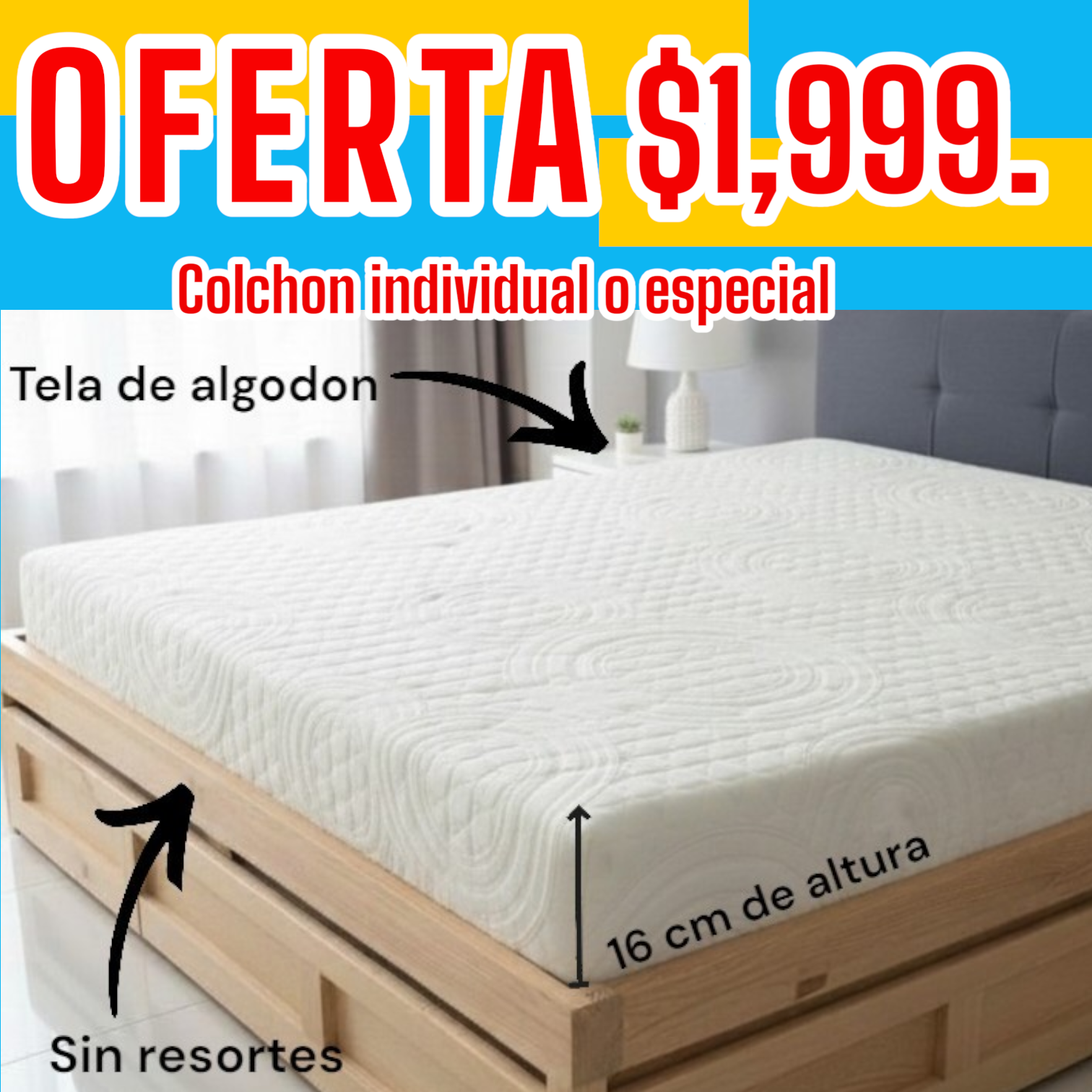 OFERTA COLCHON INDIVIDUAL